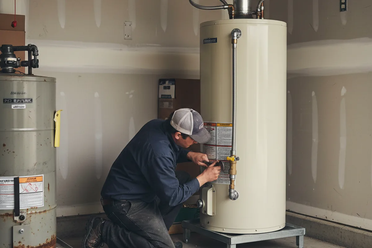 Water heater and shutoff valve replacement in Rock City Falls