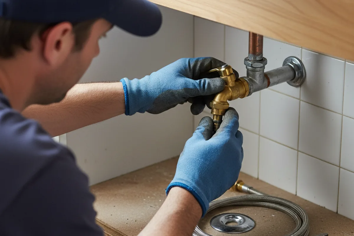 Shutoff valve and fitting work during Emergency Plumbing in Rock City Falls